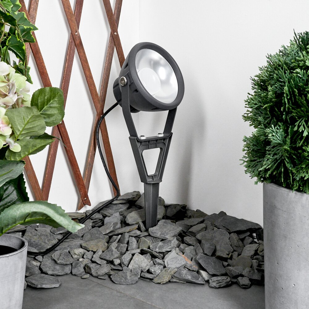 Idual Phniet Gartenstrahler LED Schwarz, 1-flammig, Fernbedienung, Farbwechsler