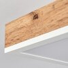 Salmi Deckenleuchte LED Braun, Holzoptik, Weiß, 1-flammig, Fernbedienung