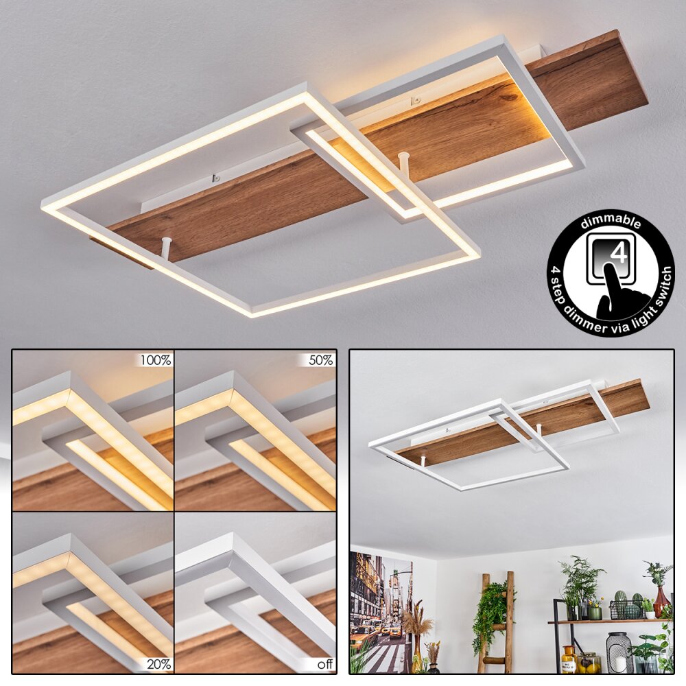 Pompu Deckenleuchte LED Naturfarben, Weiß, 1-flammig main product photo