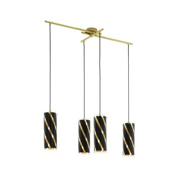 Eglo PINTO NERO Hängeleuchte Gold, 4-flammig