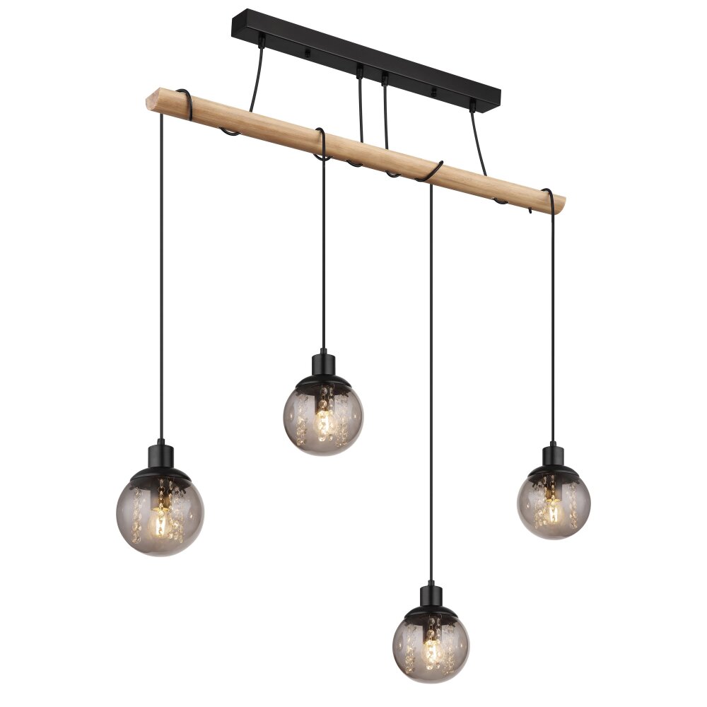 Globo RICHARD Hängeleuchte Naturfarben, Schwarz, 4-flammig main product photo