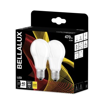 BELLALUX 2er Set LED E27 4,9 Watt 2700 Kelvin 470 Lumen BELLALUX 2er Set LED E27 4,9 Watt 2700 Kelvin 470 Lumen