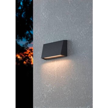 Eglo SPONGANO Außenwandleuchte LED Schwarz, 1-flammig