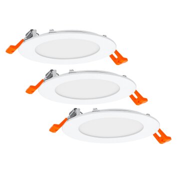 LEDVANCE DOWNLIGHT SLIM 3er Set Einbauleuchte Weiß, 3-flammig