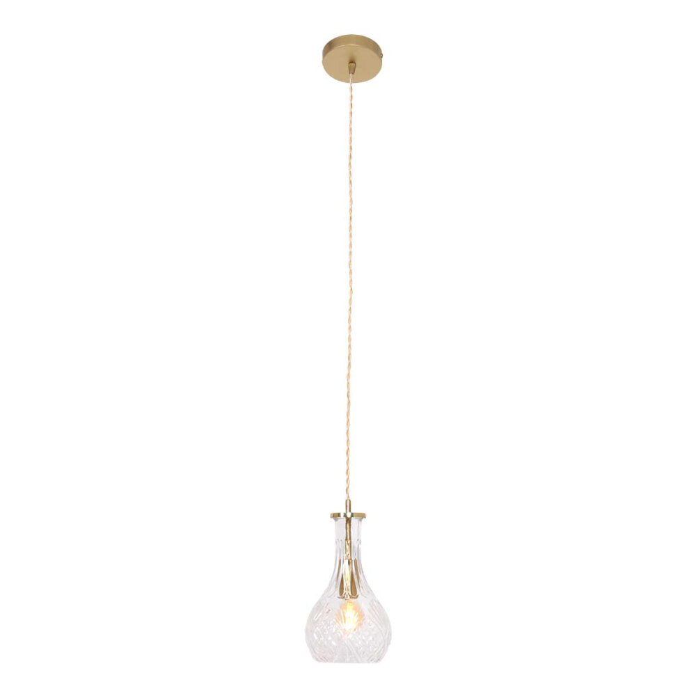 Steinhauer Grazioglass Hängeleuchte Messing, 1-flammig main product photo
