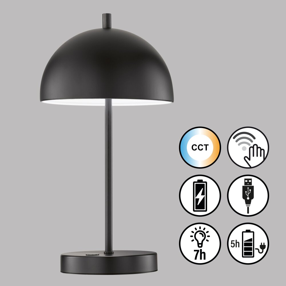 SCHÖNER WOHNEN-Kollektion Kia Tischleuchte LED Schwarz, 1-flammig main product photo