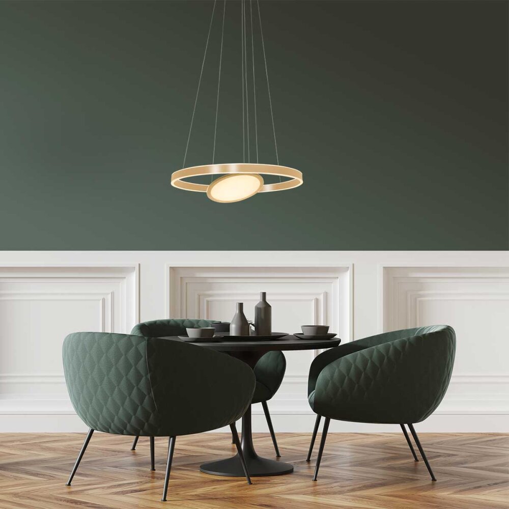 Steinhauer Ringlux Pendelleuchte LED Gold, 3-flammig main product photo