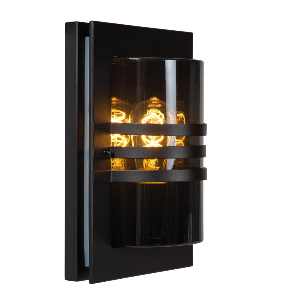 Lucide PRIVAS Außenwandleuchte Schwarz, 1-flammig main product photo