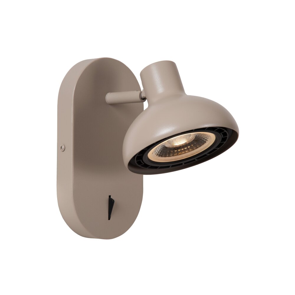 Lucide SENSAS Wandleuchte Beige, 1-flammig main product photo