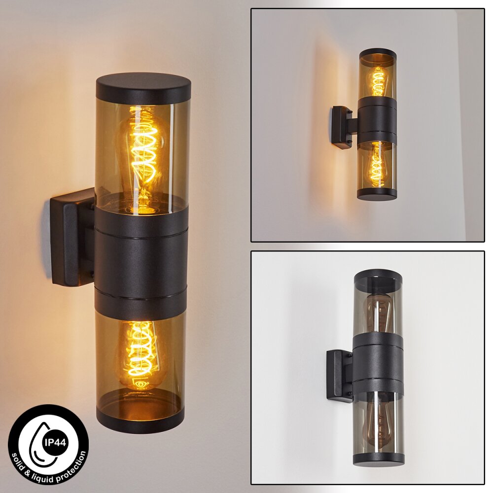 Tolsona Außenwandleuchte Schwarz, 2-flammig main product photo