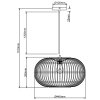 Brilliant Woodball Pendellleuchte Schwarz, 1-flammig