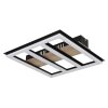 Globo FROOMY Deckenleuchte LED Holzoptik, Schwarz, 1-flammig