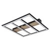 Globo FROOMY Deckenleuchte LED Holzoptik, Schwarz, 1-flammig