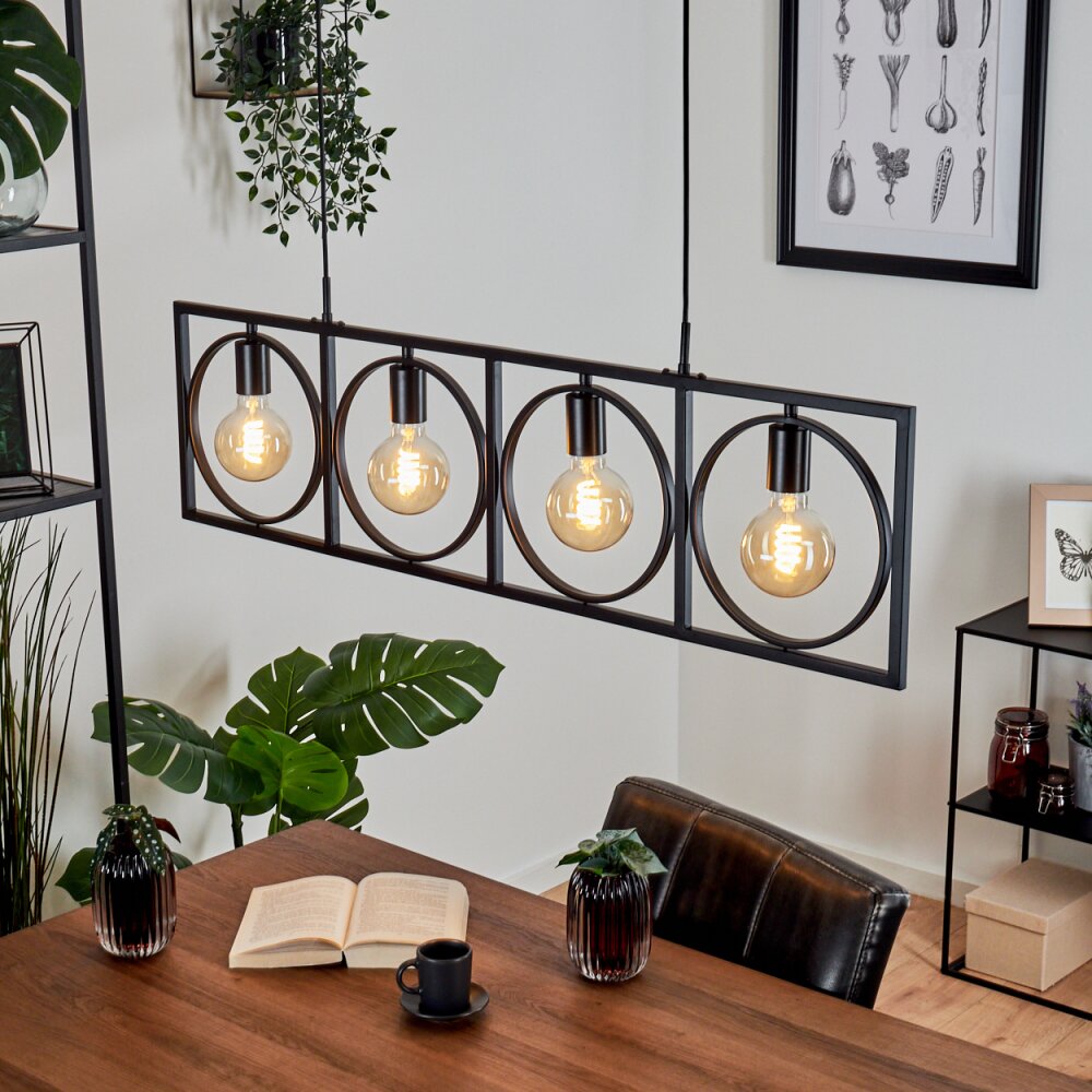 Srelau Pendelleuchte Schwarz, 4-flammig main product photo