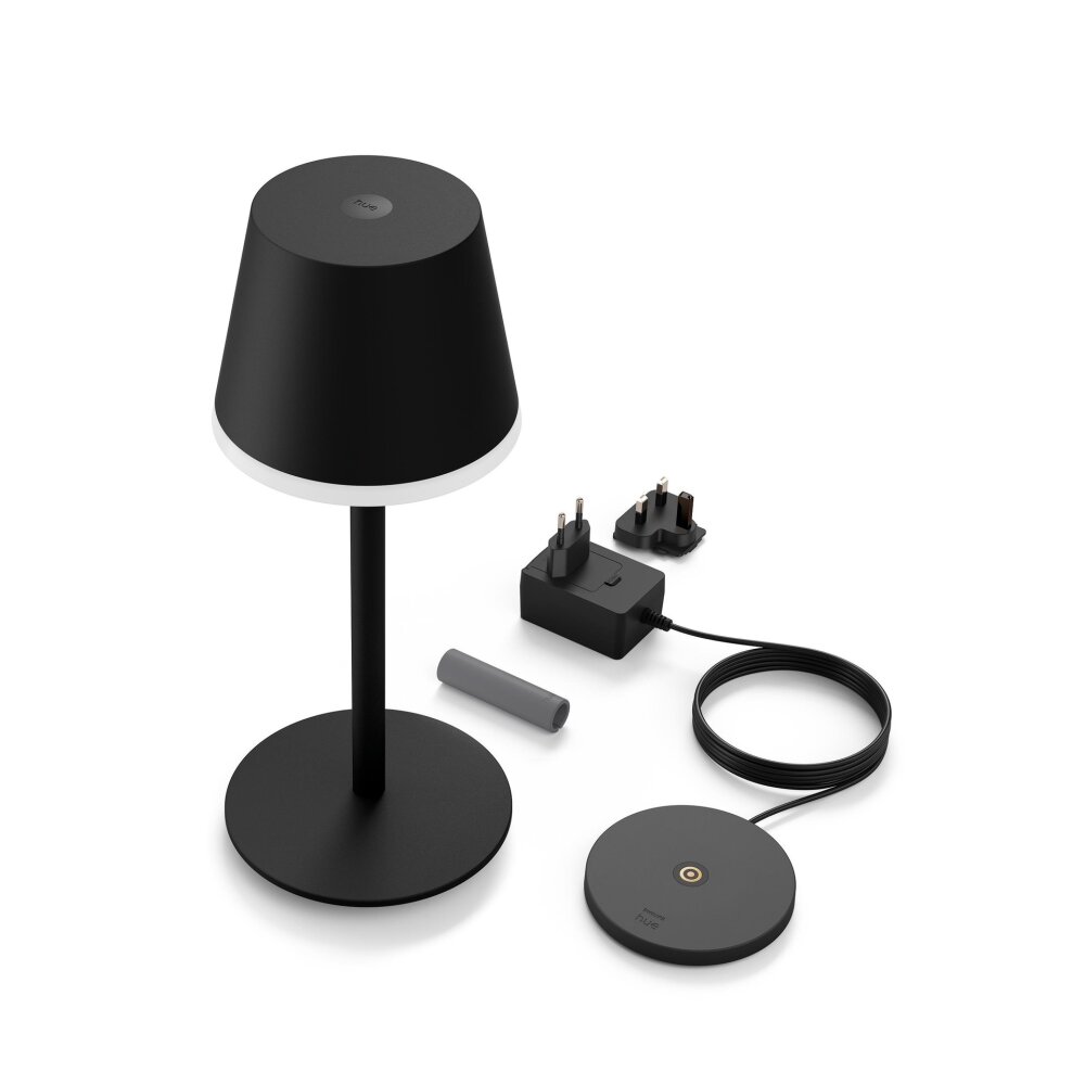 Philips Hue Go Außentischleuchte LED Grau, Schwarz, 1-flammig, Farbwechsler