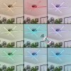 Noppa Deckenleuchte LED Chrom, Nickel-Matt, 3-flammig, Fernbedienung, Farbwechsler Noppa Deckenleuchte LED Chrom, Nickel-Matt, 3-flammig, Fernbedienung, Farbwechsler