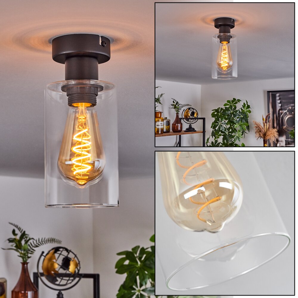 Hunouri Deckenleuchte Schwarz, 1-flammig main product photo