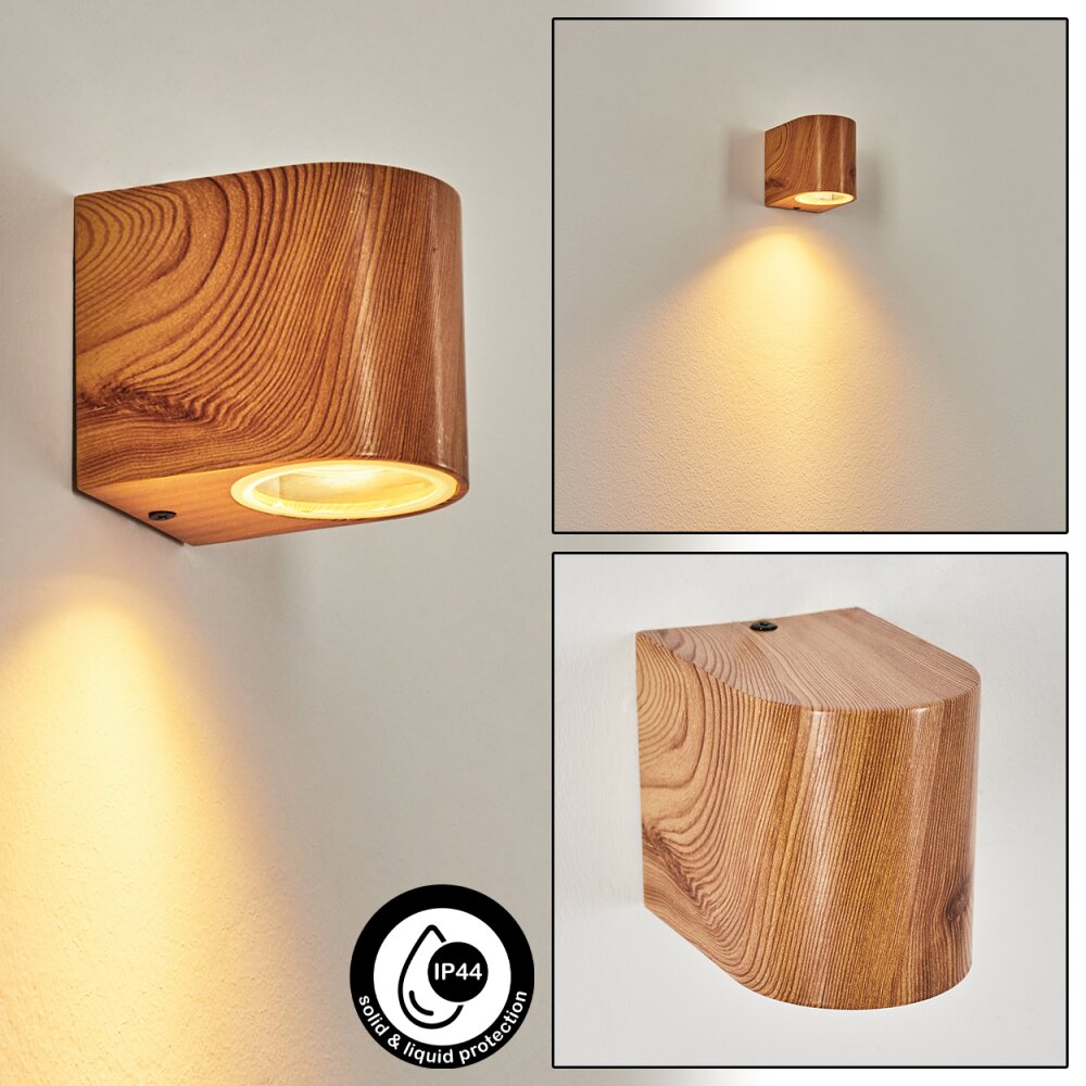 Skaabu Außenwandleuchte Holzoptik, 1-flammig main product photo