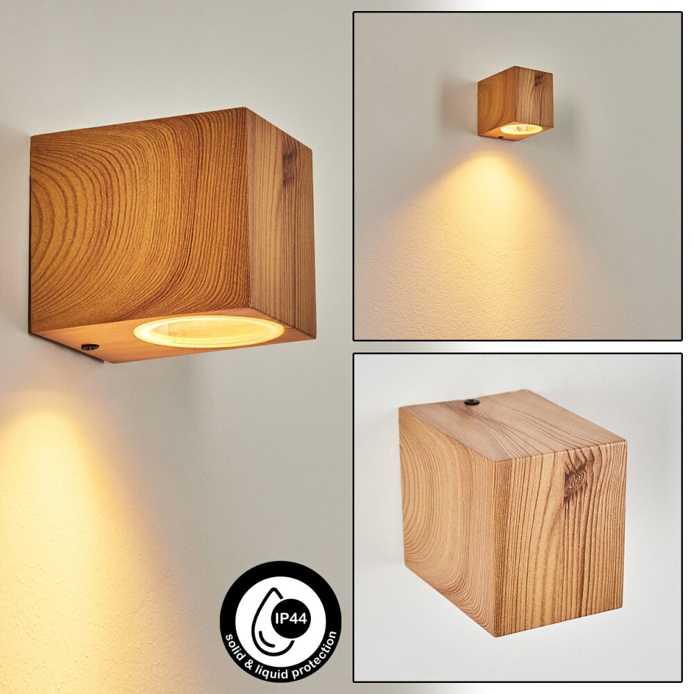 Skaabu Außenwandleuchte Holzoptik, 1-flammig main product photo