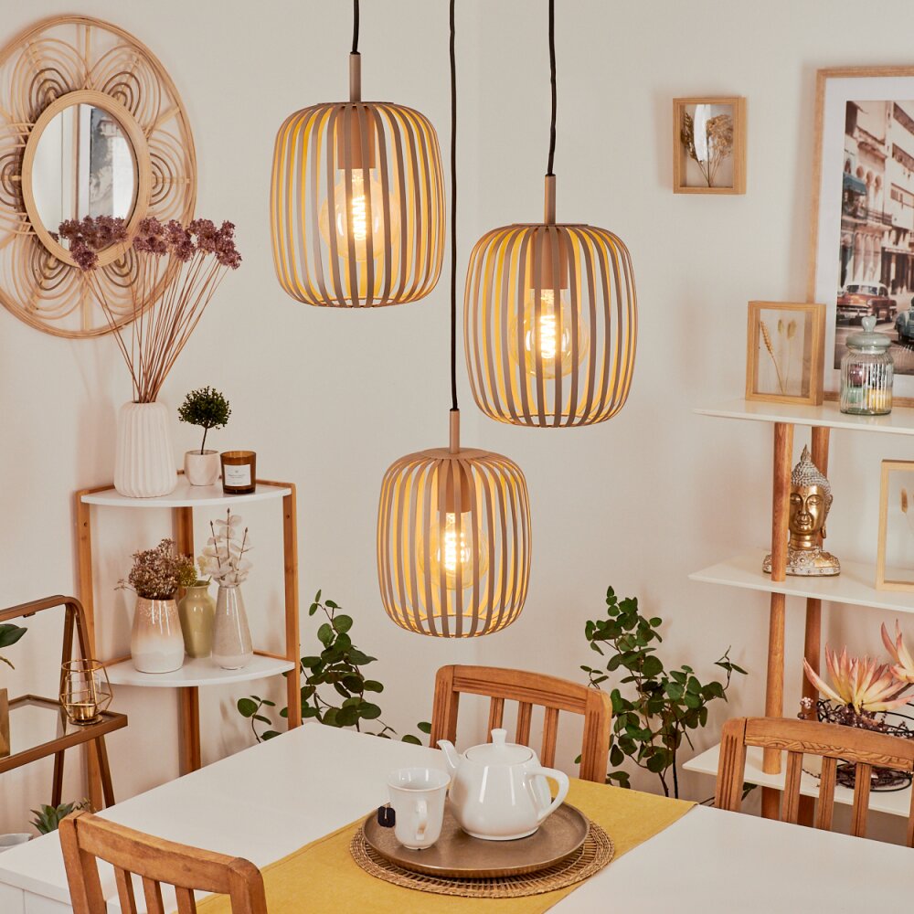 Herrera Hängeleuchte Sandfarben, 3-flammig main product photo