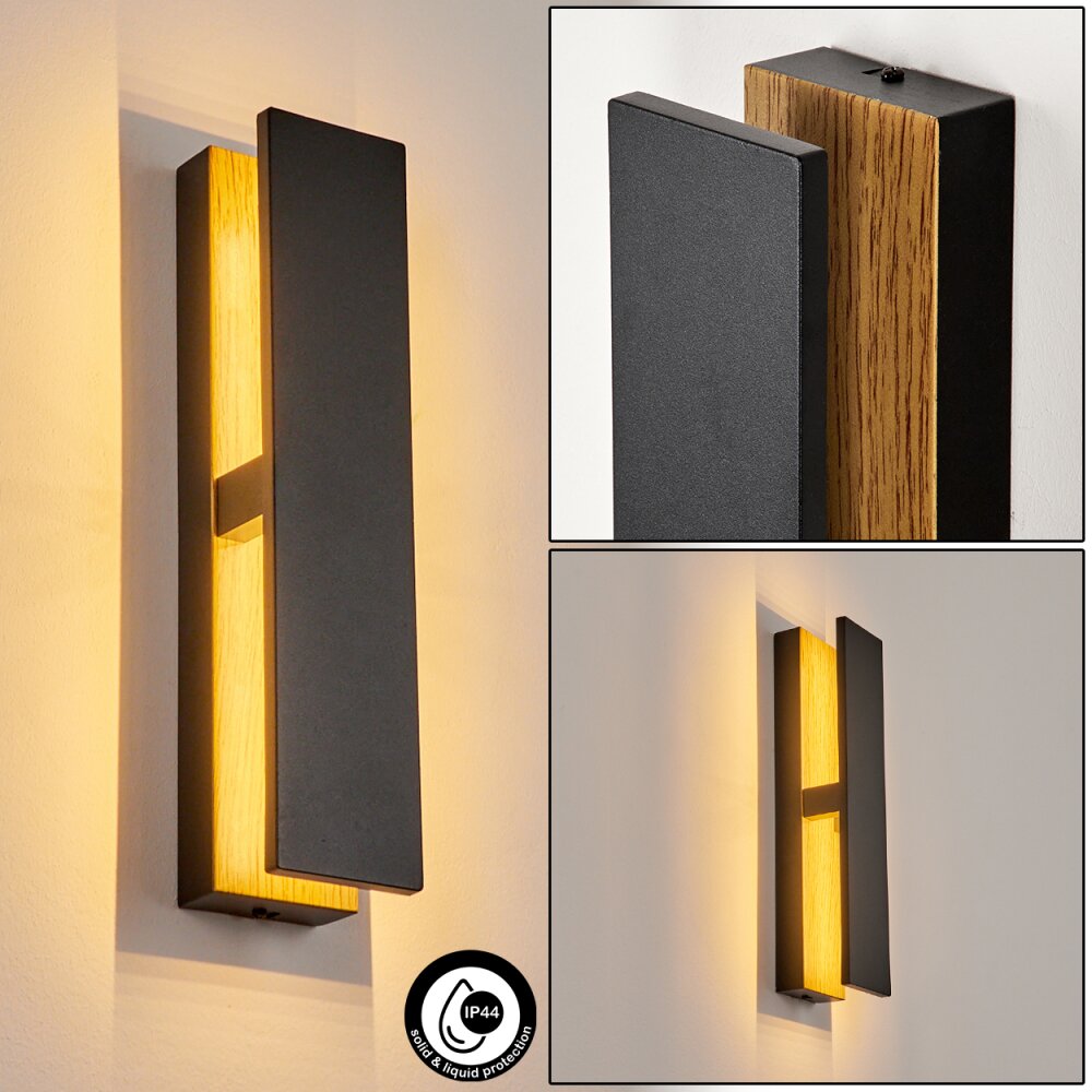 Berna Außenwandleuchte LED Holzoptik, 1-flammig main product photo