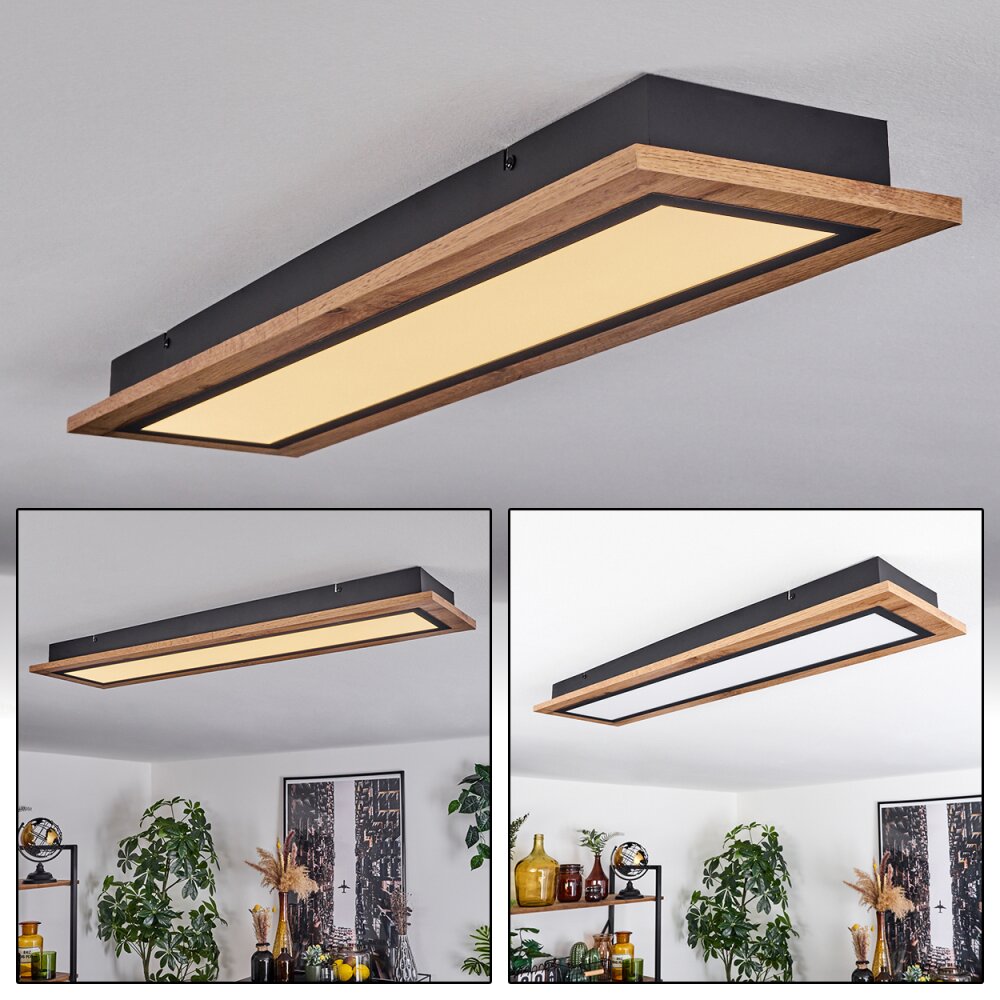 Salmi Deckenleuchte LED Holzoptik, 1-flammig main product photo