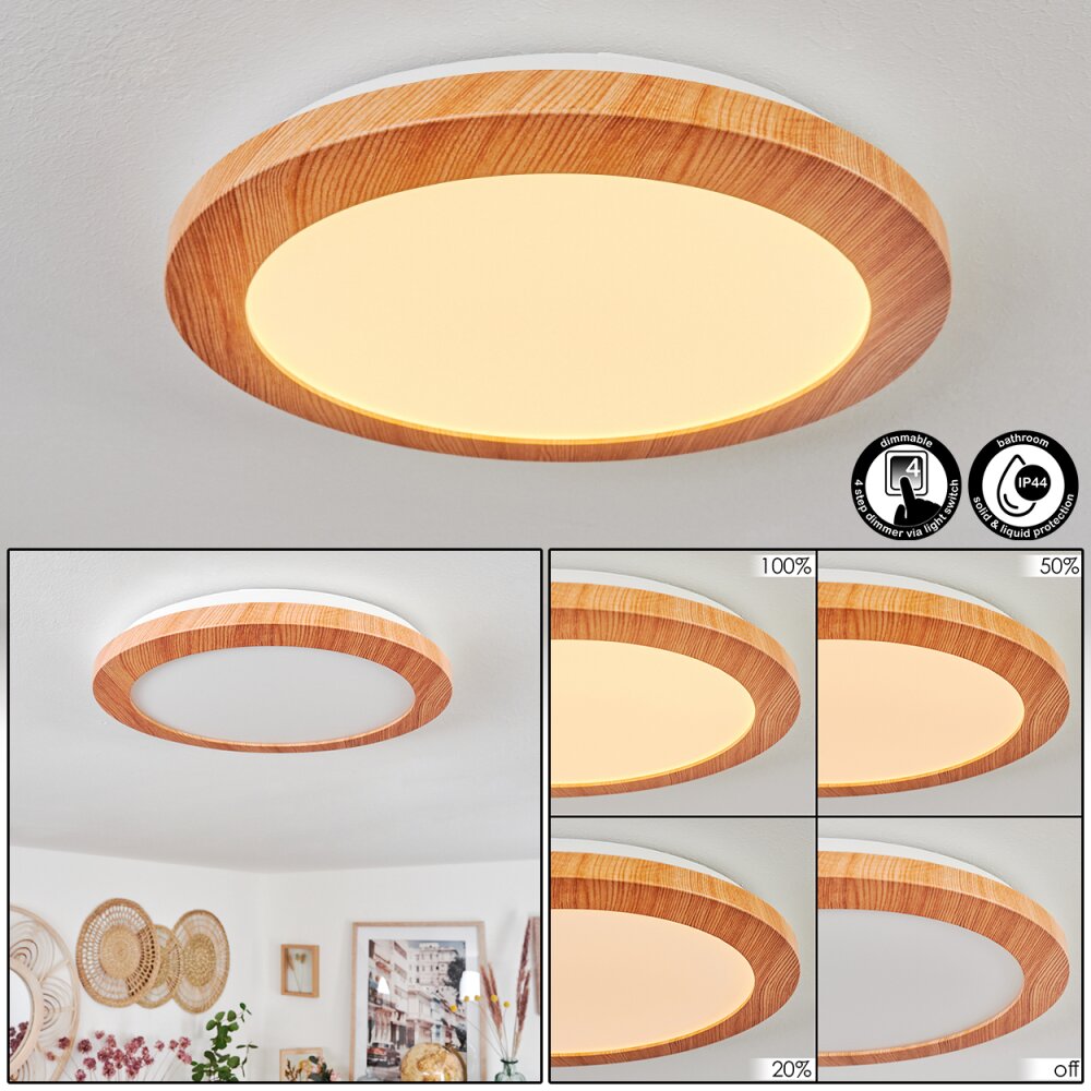 Siguna Deckenpanel LED Holzoptik, 1-flammig main product photo