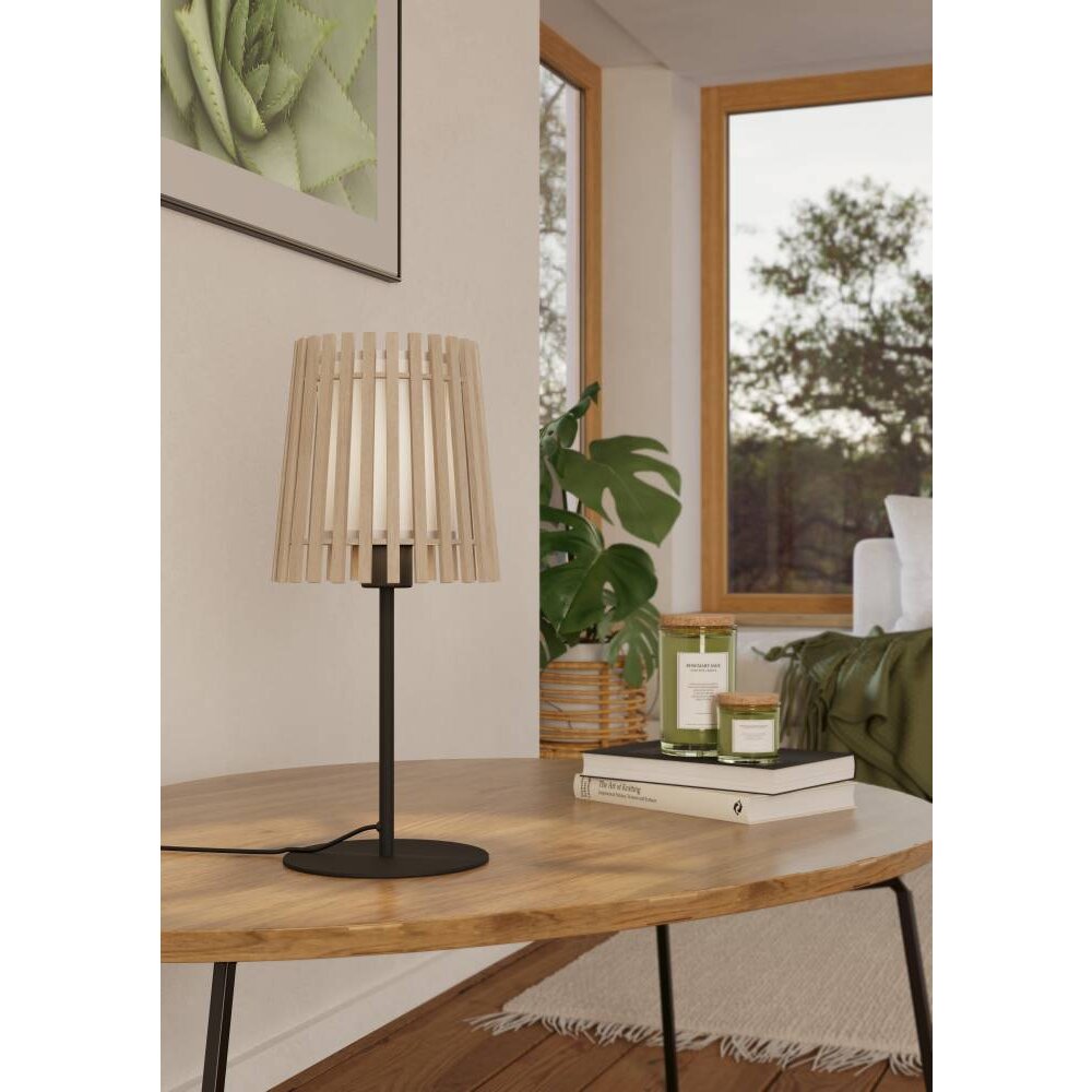 Eglo FATTORIA Tischleuchte Schwarz, 1-flammig main product photo