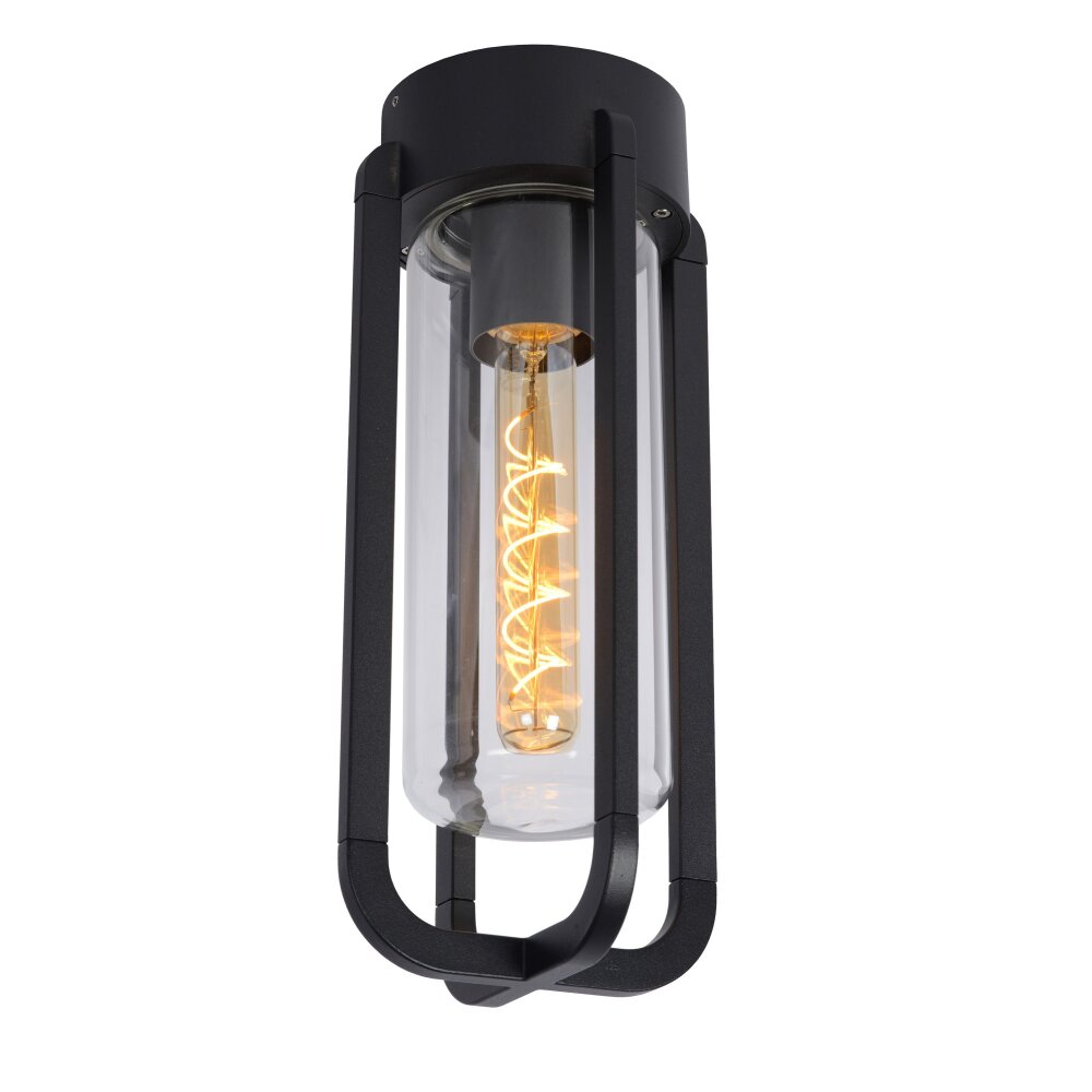 Lucide GARLAND Außendeckenleuchte Schwarz, 1-flammig main product photo