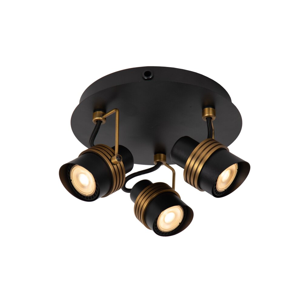Lucide TUNDRAN Deckenleuchte Schwarz, 3-flammig main product photo