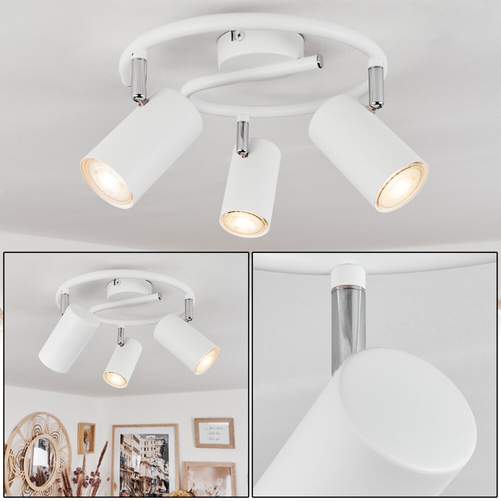 Javel Deckenleuchte Chrom, Weiß, 3-flammig main product photo