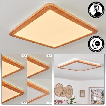 Siguna Deckenpanel LED Holzoptik, 1-flammig