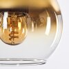 Koyoto Pendelleuchte Glas 15 cm Gold, Klar, 3-flammig