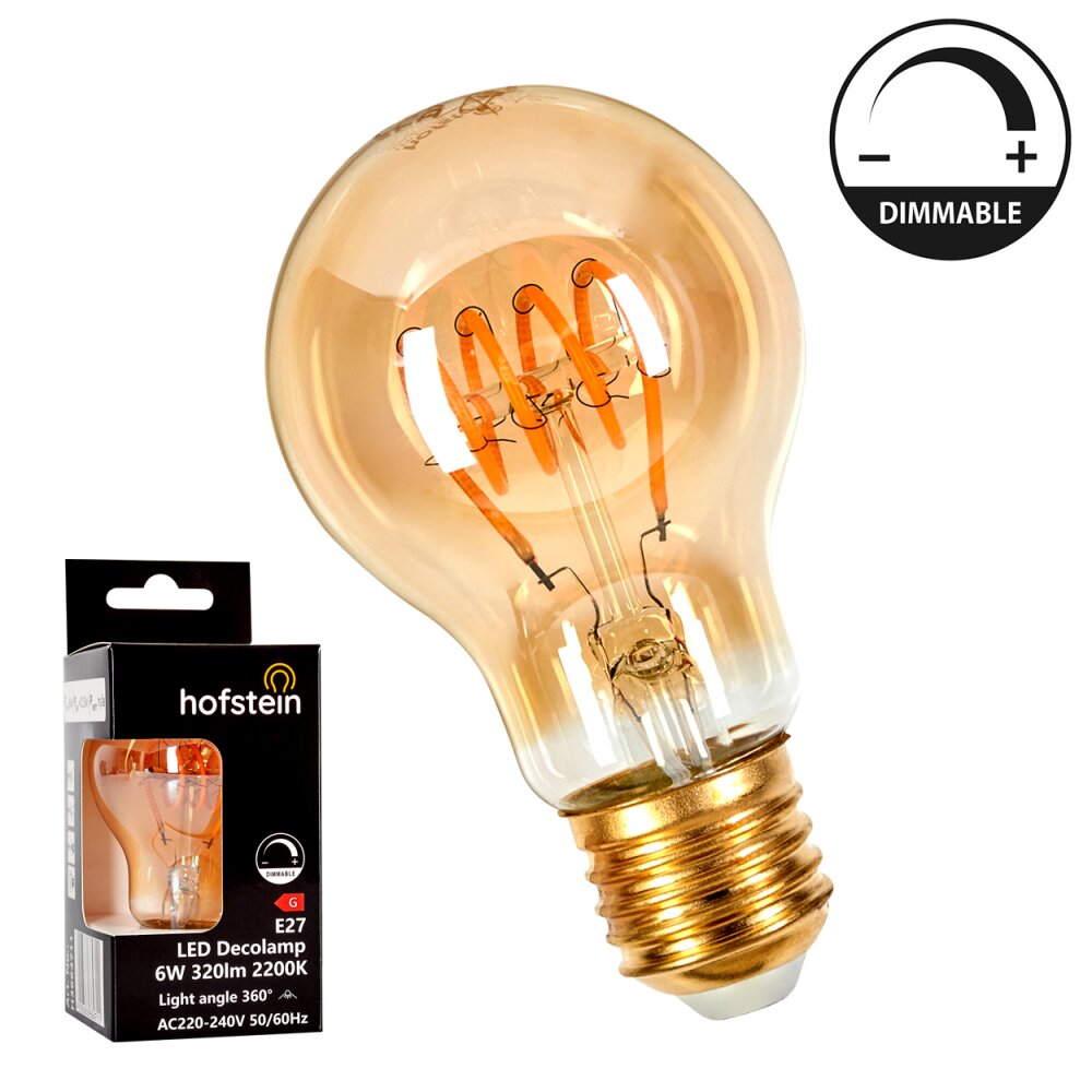 E27 LED 6 Watt 2200 Kelvin 320 Lumen main product photo
