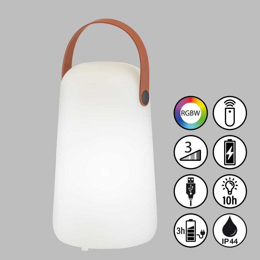 FHL easy Collgar Tischleuchte LED Weiß, 1-flammig, Fernbedienung, Farbwechsler