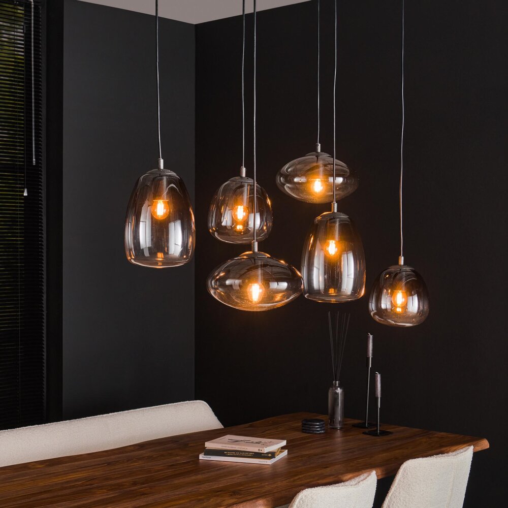 Kissaboui Pendellleuchte Schwarz, 6-flammig main product photo