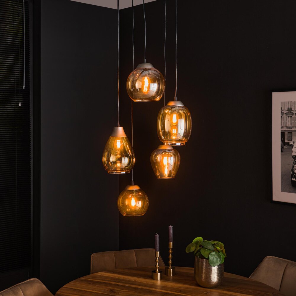 Balanka Pendellleuchte Anthrazit, 5-flammig main product photo