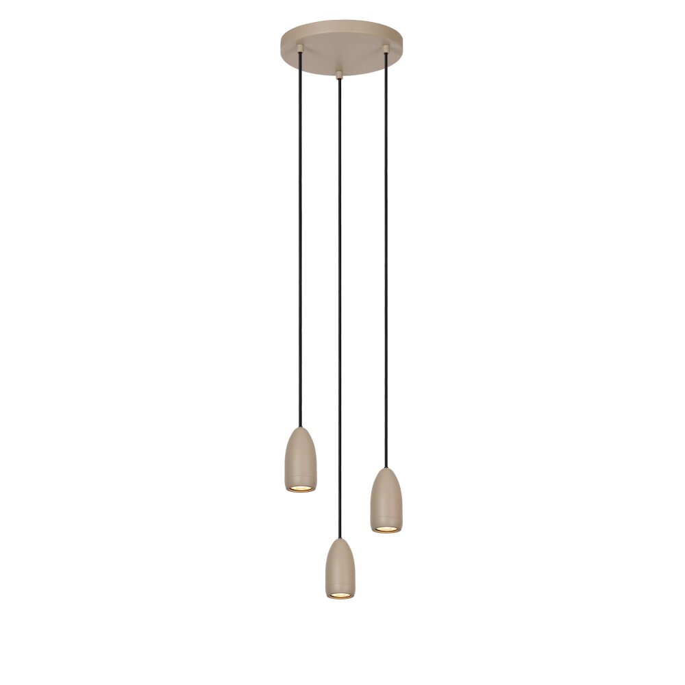 Lucide EVORA Pendelleuchte Taupe, 3-flammig main product photo
