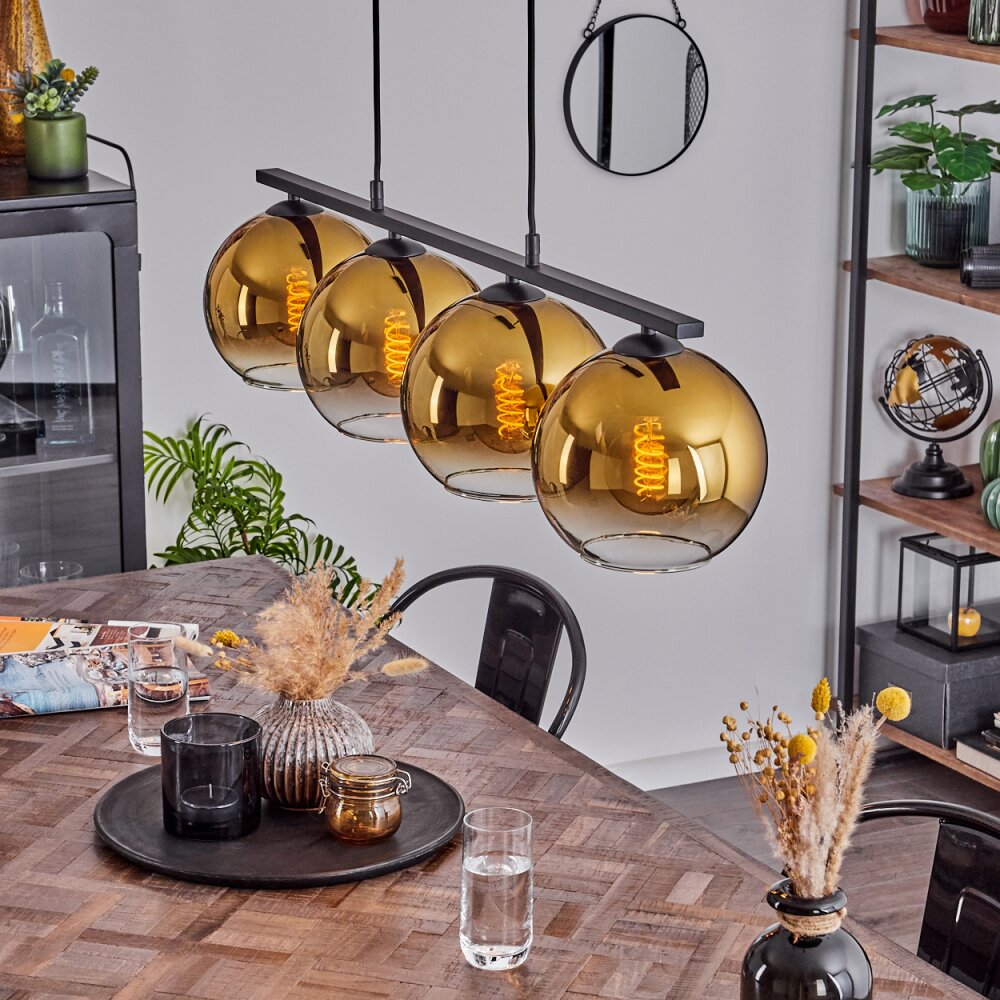 Koyoto Pendelleuchte Glas 20 cm Gold, 4-flammig main product photo