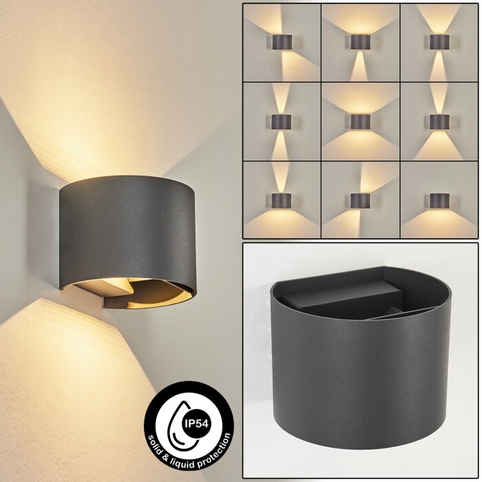Tamarin Außenwandleuchte LED Anthrazit, 2-flammig Tamarin Außenwandleuchte LED Anthrazit, 2-flammig