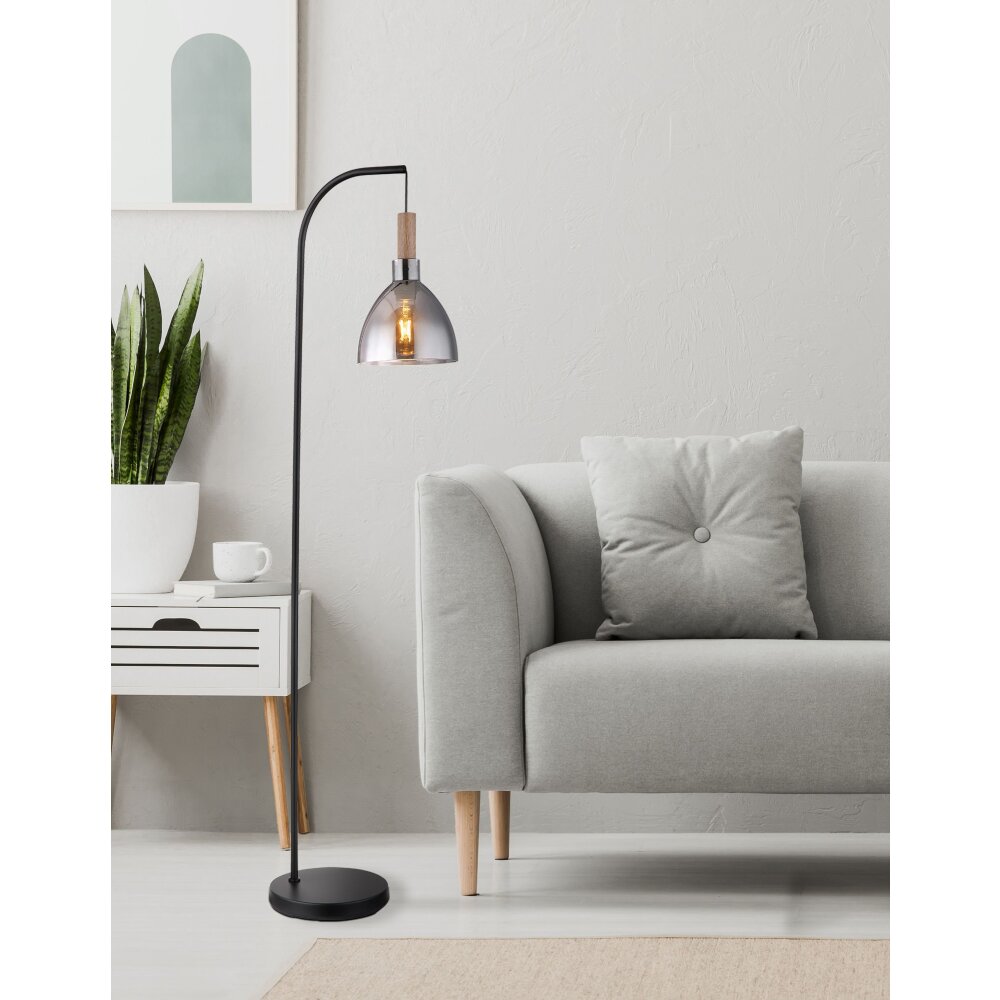 Globo MATTEA Stehleuchte Schwarz, 1-flammig main product photo