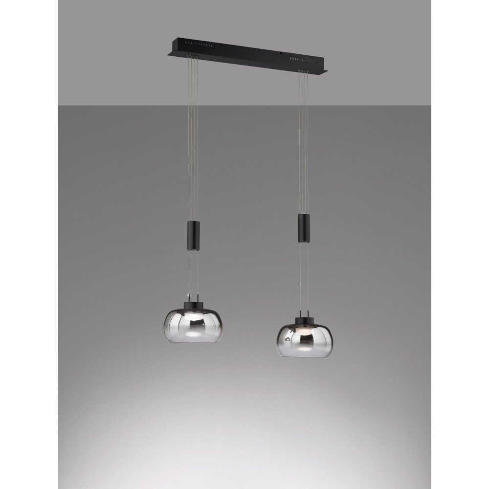 Fischer & Honsel Arosa Pendelleuchte LED Schwarz, 2-flammig main product photo