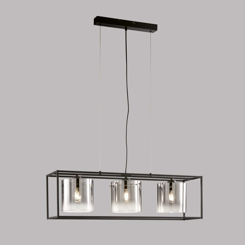 Fischer & Honsel Samu Pendelleuchte Schwarz, 3-flammig main product photo