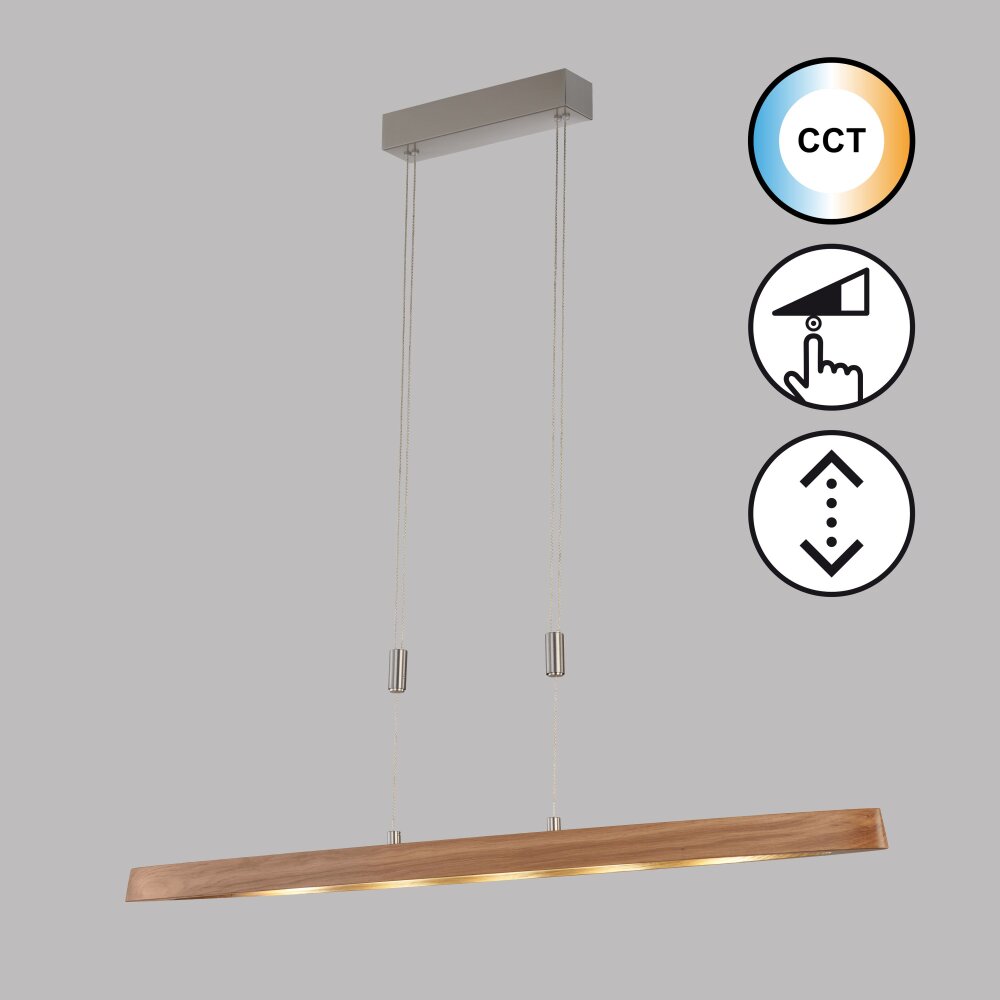 Fischer & Honsel SHINE-WOOD Pendelleuchte LED Nickel-Matt, 5-flammig main product photo
