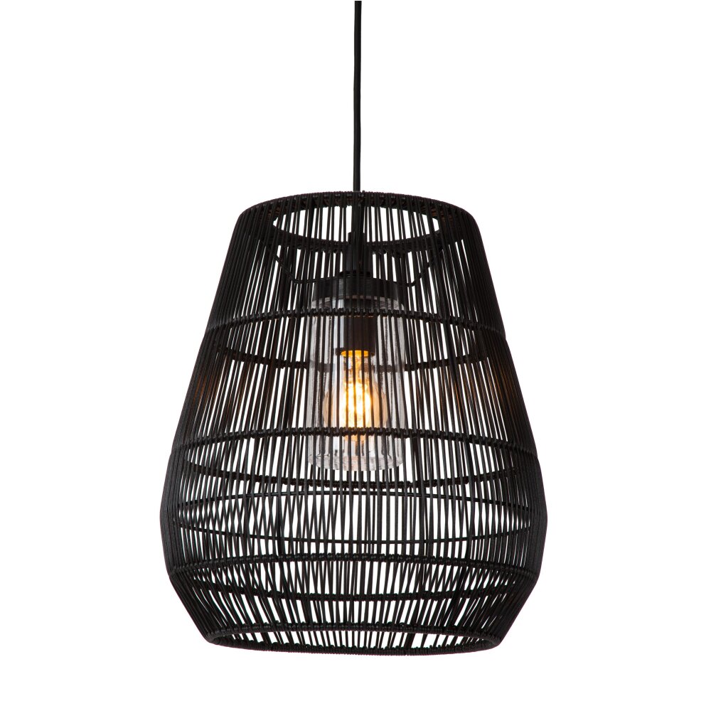 Lucide NERIDA Außenpendelleuchte Schwarz, 1-flammig main product photo