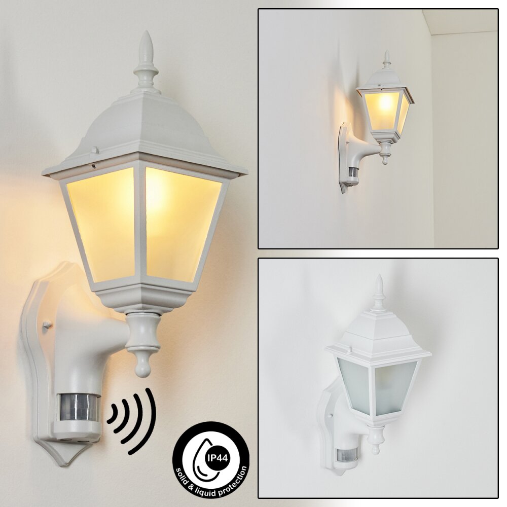 Naofe Außenwandleuchte Weiß, 1-flammig, Bewegungsmelder main product photo