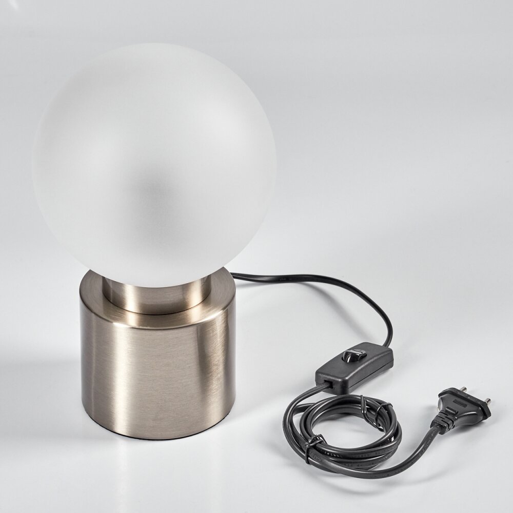 Flawil Tischleuchte Nickel-Matt, 1-flammig
