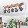 Pehefito Deckenleuchte Braun, Schwarz, 5-flammig Pehefito Deckenleuchte Braun, Schwarz, 5-flammig