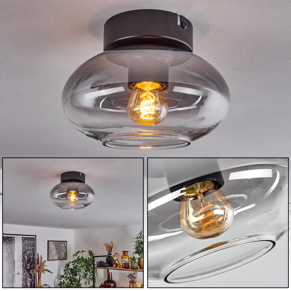 Haikala Deckenleuchte Klar, Rauchfarben, 1-flammig main product photo