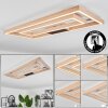 Surisultana Deckenleuchte LED Holz hell, 2-flammig